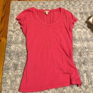Banana republic hot pink summer tee shirt
